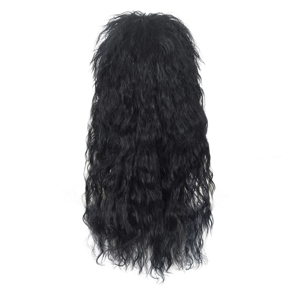3611 xi. rock бразильские кудрявые вьющиеся термостойкие парики средней длины рокабилли пушистые парики синтетические волосы