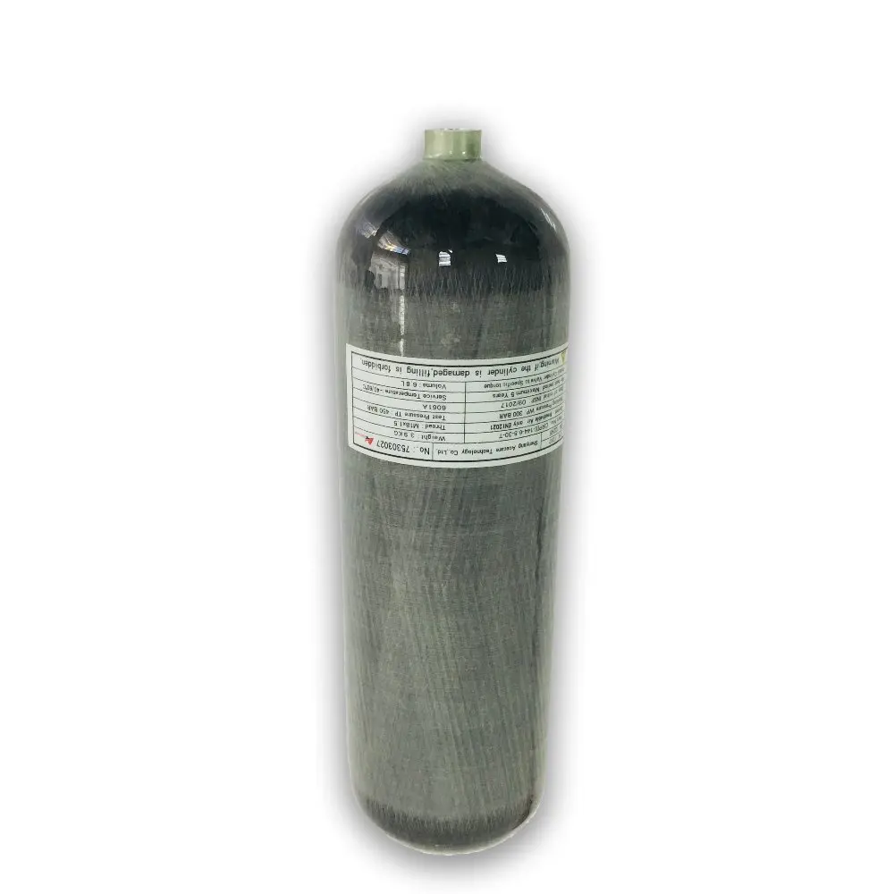 6.8L 30Mpa SCBA PCP Rifle Cylinder Tank with 45Mpa Test Pressure and M18*1.5 Thread without valve