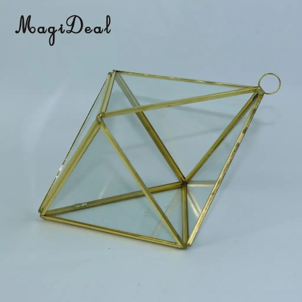 MagiDeal Glas Metall Geometrisch Terrarium Box Unregelmäßiger Sukkulenten
