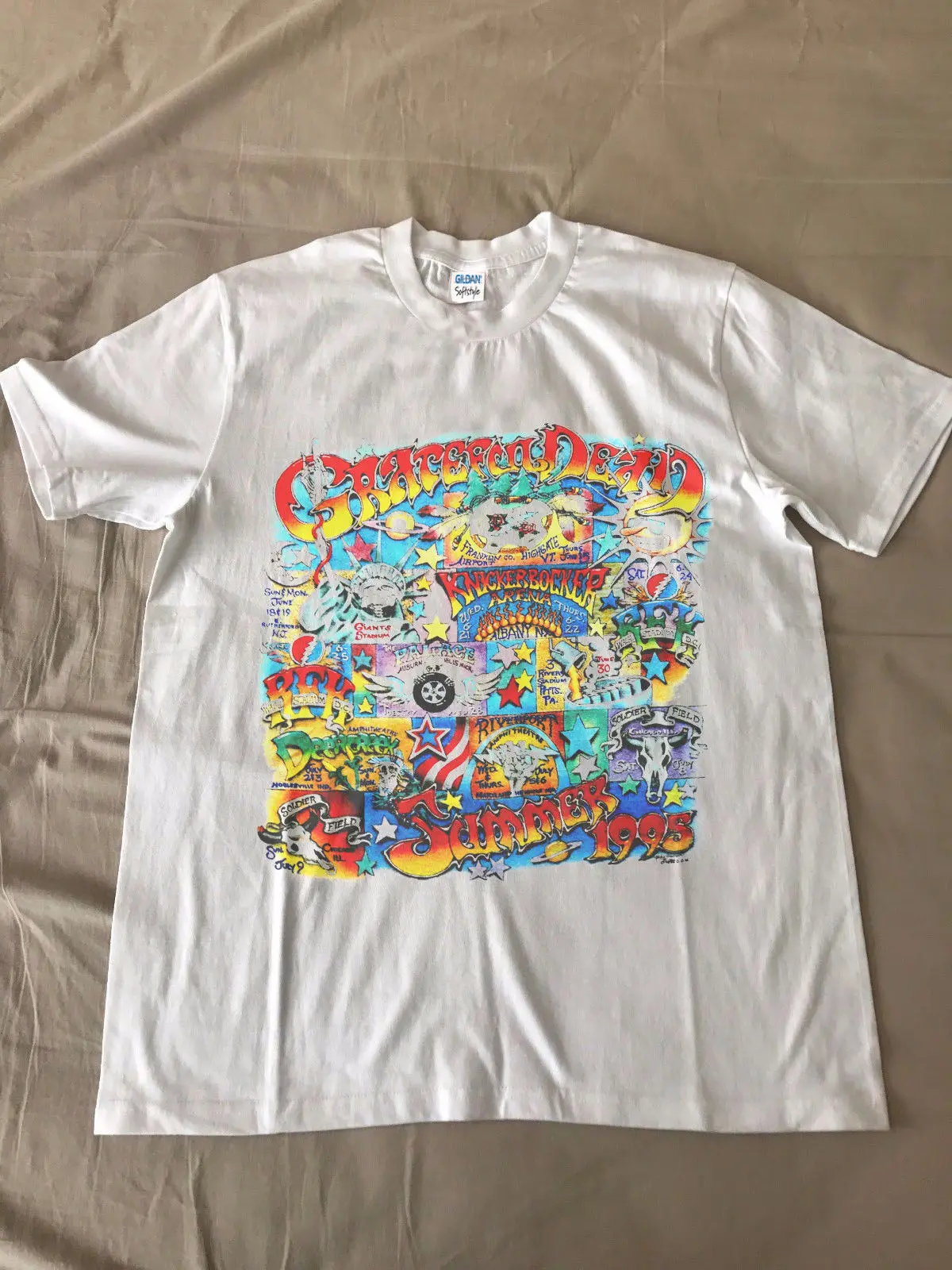 Рубашка Grateful Dead Винтажная летняя коллекция 1995 футболка с рисунком из мультфильма
