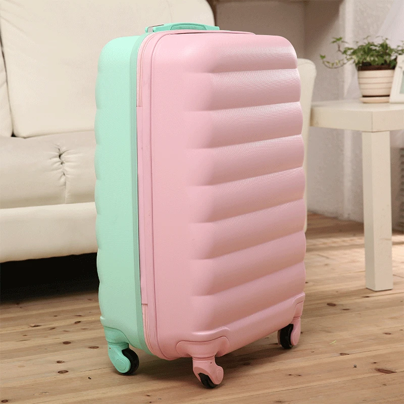 22"24"inch Rolling Luggage, Women High Quality Suitcases,Colorful ABS Travel Bags,Carry Ons