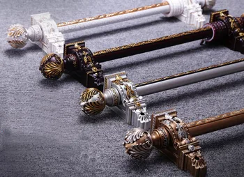 

35 mm diameter European roulette curtain rod single and double rod thickened silencer accessories