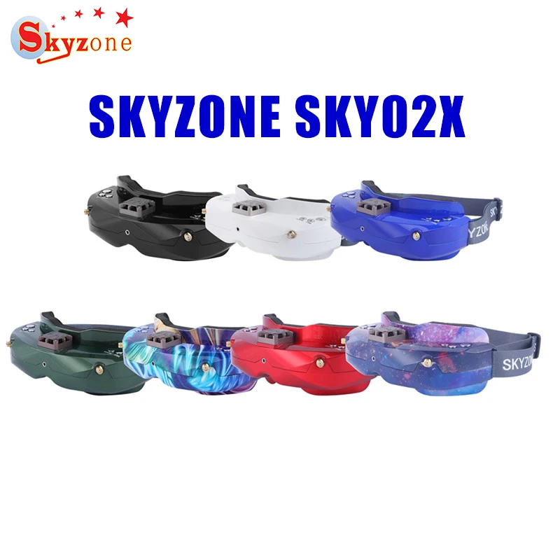 

SKYZONE SKY02X 5.8Ghz 48CH Diversity FPV Goggles For FPV Racer Drone Part Support 2D/3D HDMI Head Trackers Fan DVR Front Camera