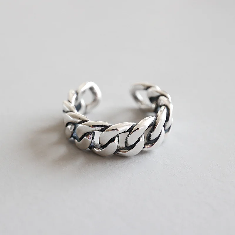 vintage punk open ring adjustable ring 2018 New Trend 100% 925 Sterling Silver Fashion Jewelry free size unisex resize ring gift