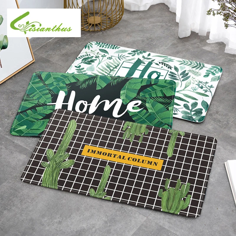 

Tropical Cactus Pattern Doormat Anti-Slip High Quality Carpet Door Mats Outdoor Kitchen Carpet Bedroom Floor Mat Rugs