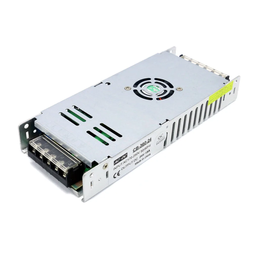 

Newest DC 24V 15A 360W Led Metal Driver Power Supply For LED Strip Lighting @8