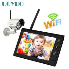 7 Inch 2.4G WiFi wireless Digital cctv Security Camera system outdoor IR camera 4CH LCD DVR baby monitor sd card motion detect