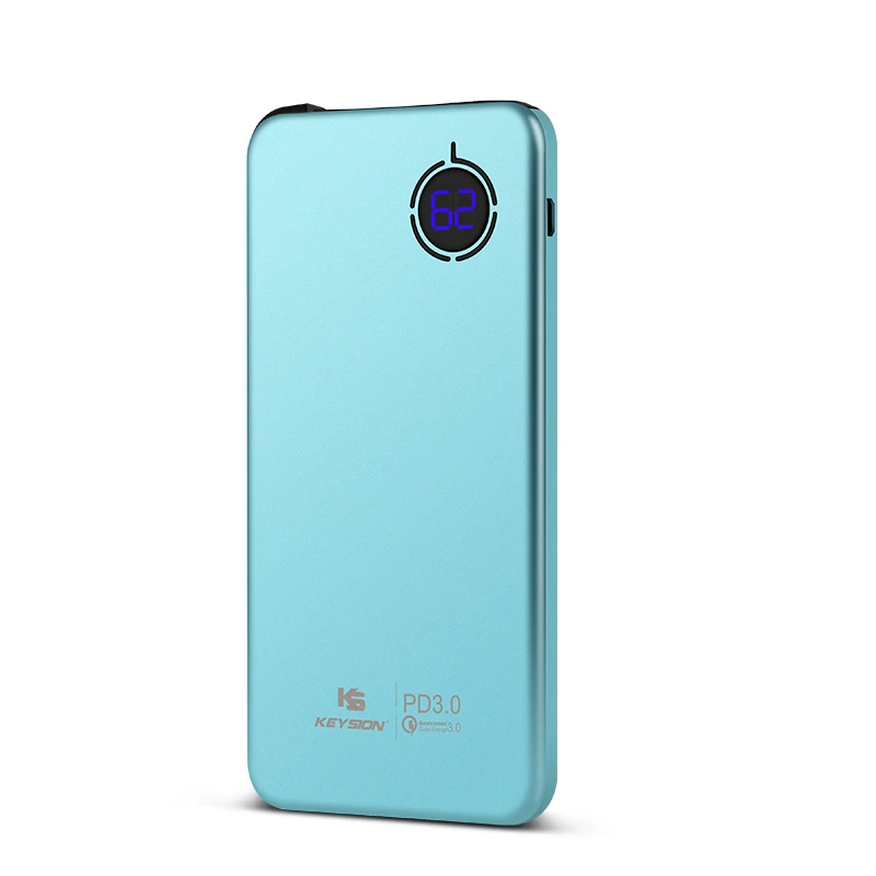 KEYSION 8000mAh 29,6 WH type-C PD Быстрая Зарядка Внешний аккумулятор 18 Вт 3 порта QC3.0 Быстрая зарядка мобильного телефона внешний аккумулятор - Цвет: Синий
