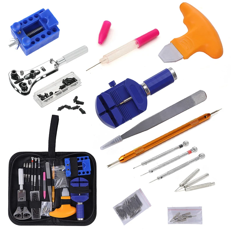 

144Pcs Watch Tools Set Watch Opener Remover Spring Bar Repair Pry Screwdriver Clock Watch Repair Tool Kit Watchmaker hand Tools