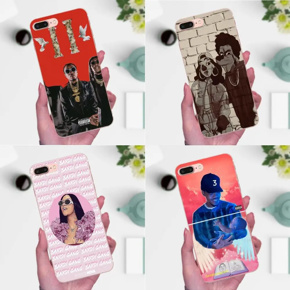 Мягкий ТПУ чехол для мобильного телефона Cardi B Migos Apple iPhone 4 4S 5 5C 5S SE 6 6S 7 8 Plus X XS Max