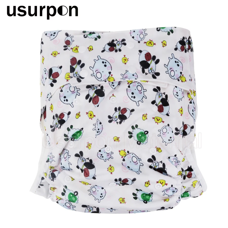 [Usurpon] 1 pc grande taille adulte tissu couche pantalon pour vieil homme et handicapé ajuster la taille abdl couche sous-vêtements