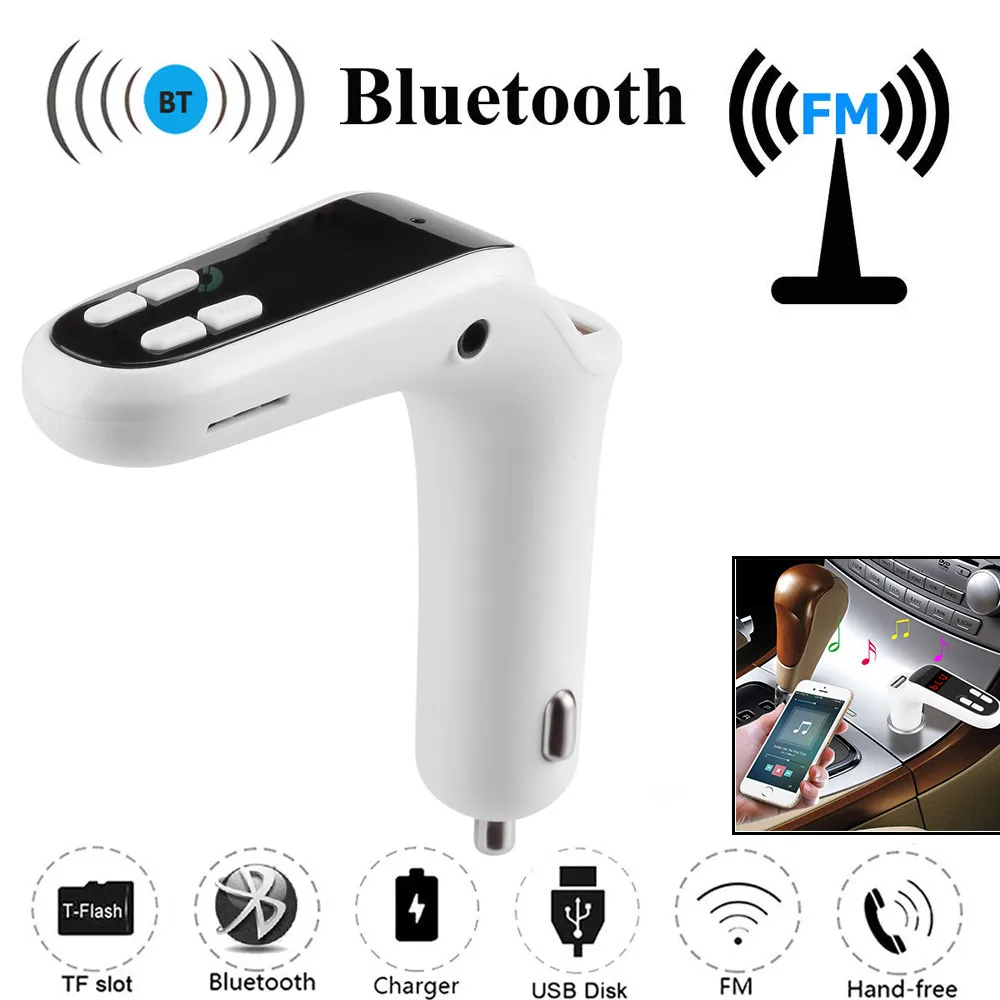 

Wireless FM Transmitter Modulator Car Bluetooth Kit G7 Charger Upgrade to C8 AUX Wireless Handsfree Car Music Player