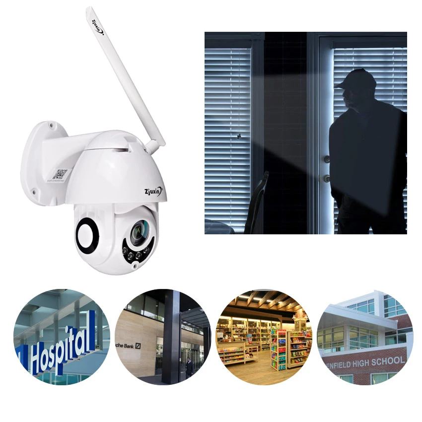 Câmera de Vigilância Segurança ao ar p sem Fio Zjuxin Câmera Wifi 1080 Ptz Velocidade Dome Cctv ir Onvif Livre Ipcam Camara Exterior ip 2mp 12 Zjuxin câmera ip wifi 2mp 1080 p