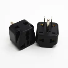 10 шт./лот черный Универсальный Travel Adapter АС Великобритания ЕС США Подключите сплиттер Путешествия стены AC Адаптеры питания 250 В 10A гнездо конвертер