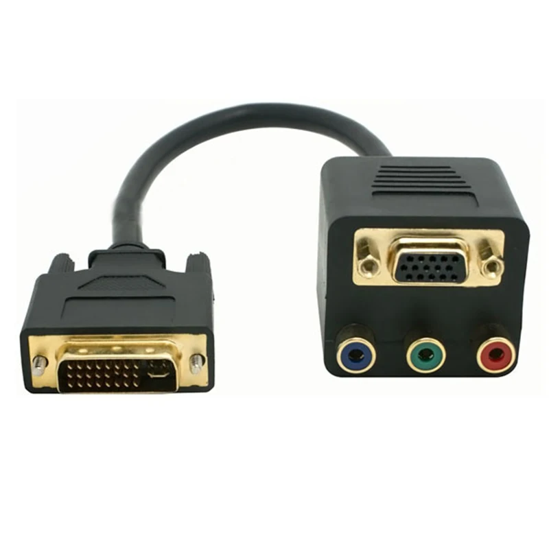 

Multifunctional DVI-I to VGA DVI 24+5 Male to VGA RCA RGB AV Connection Female Splitter Cable