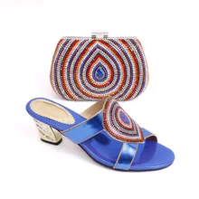 Schöne high heel dame schuhe und tasche set (SL018-BLUE)