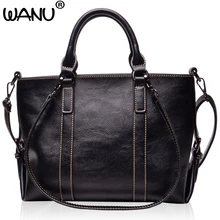 

WANU Brand leather casual women bag shoulder bags luxury women handbags boston crossbody shoulder bag gift for mother wife