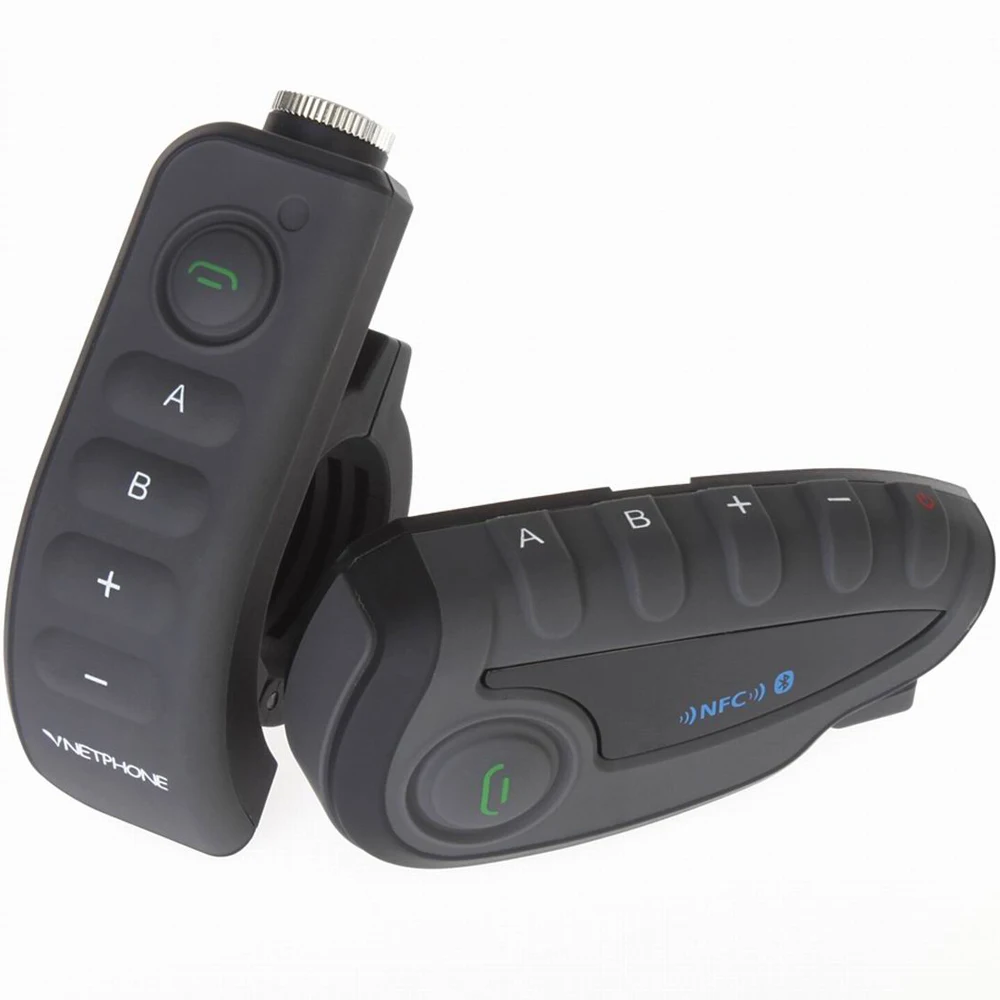 

Vnetphone V8 Bluetooth Intercom Motorcycle Helmet Headset NFC Remote Control FM Waterproof 5 Riders Duplex Wiresless Intercom