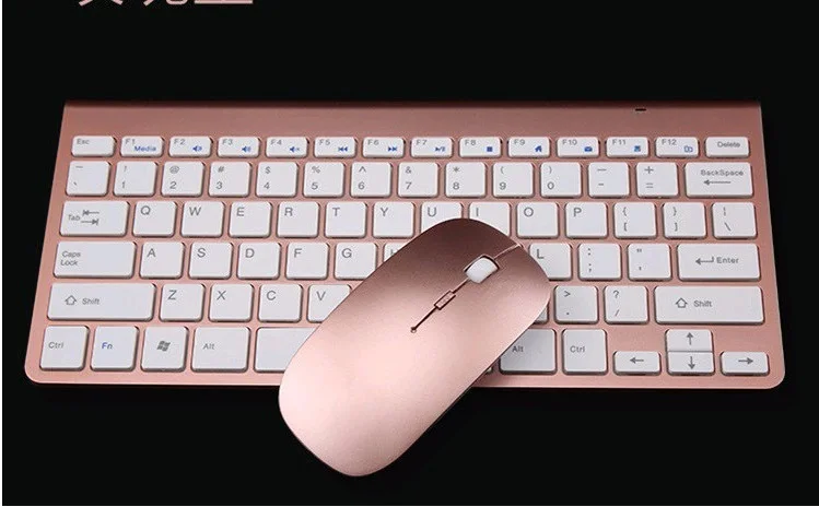 Ultra-Thin Wireless Keyboard Mouse Combo 2.4G Wireless with usb receiver for Apple Mac Laptop Pc Win XP/7/8/10 Smart Tv Box
