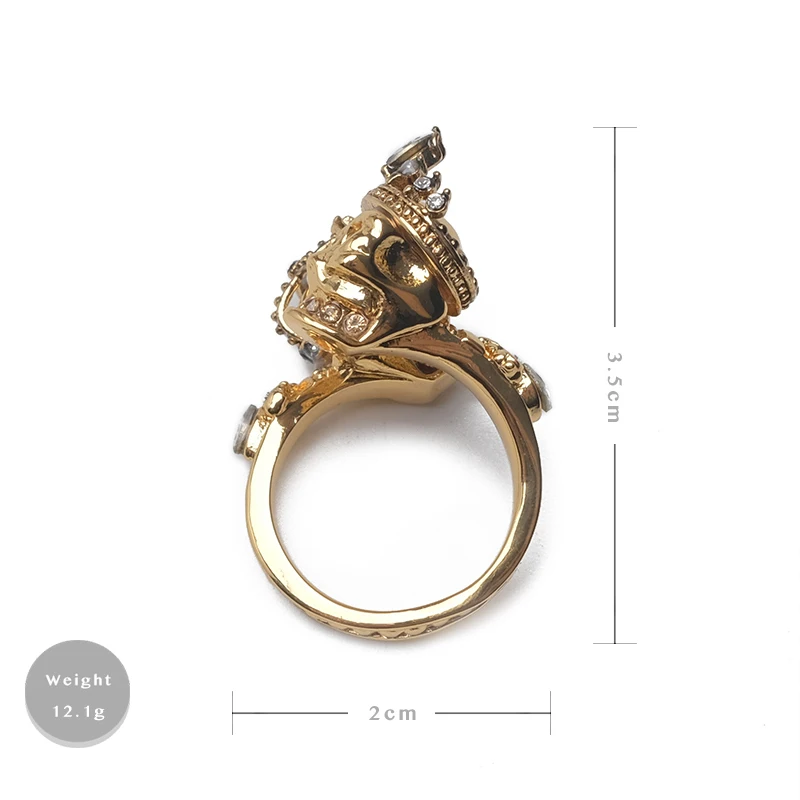 Бутик amorita модное Золотое кольцо с человеческим скелетом