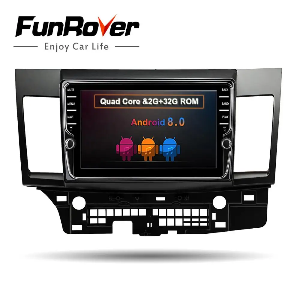 

Funrover Android 8.0 2 din Car DVD GPS stereo multimedia for MITSUBISHI LANCER 2007-2016 headunit video player wifi BT Radio IPS