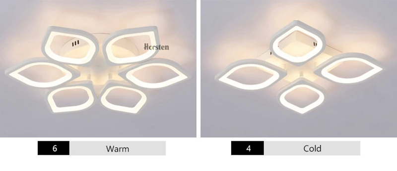Modern White Flower High Power LED Ceiling Chandelier For Living Room Bedroom Acrylic Iron LED Chandelier Lamp 110-240V (16)