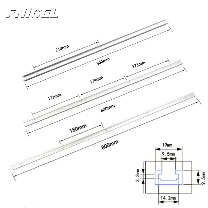 Деревообрабатывающий Т-образной Трак/слот 500 мм/600 мм/800 мм алюминиевый Т-образный Трак для стола маршрутизатора Прямая поставка