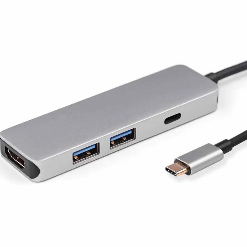 

4-in-1 Thunderbolt 3 Dongle USB-C Dock Hub to HDMI Adapter 4k with PD Type-C Charging Port USB 3.0 for MacBook Pro USB Type-C