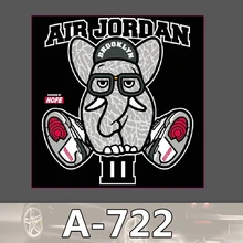 A-722 Air Jordan Elefanten Wasserdichte Kühle DIY Aufkleber Für Laptop Gepäck Skateboard Kühlschrank Auto Graffiti Cartoon Aufkleber