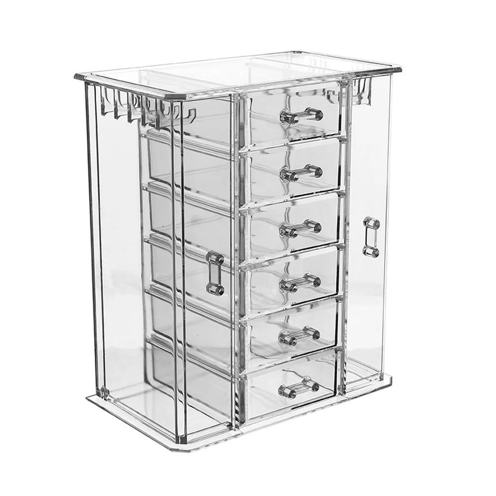 

A1 Desktop drawer acrylic transparent cosmetic storage box large dresser plastic skin care shelf LU10261512