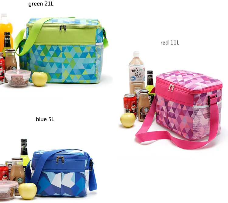 21L Оксфорд термальные PEVA жемчужные хлопковые сумки для обедов для детей, сумки-холодильники для еды, пикника, Изолированные сумки для хранения, сумки для сохранения свежести