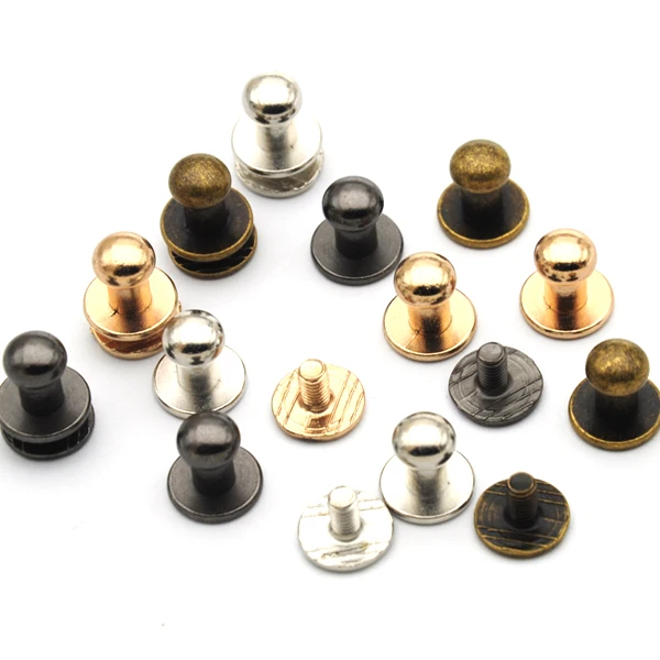 40 Sets / Lot Zd024 6*9*9mm Alloy Screw Rivets Knob Handbag Belt Shoes