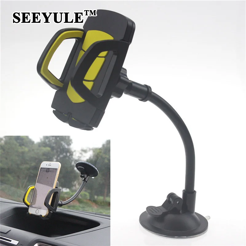 

1pc SEEYULE High Quality Car Windshield Dashboard Phone Holder GPS Mount Stand Universal Bracket Convenient One Press Button