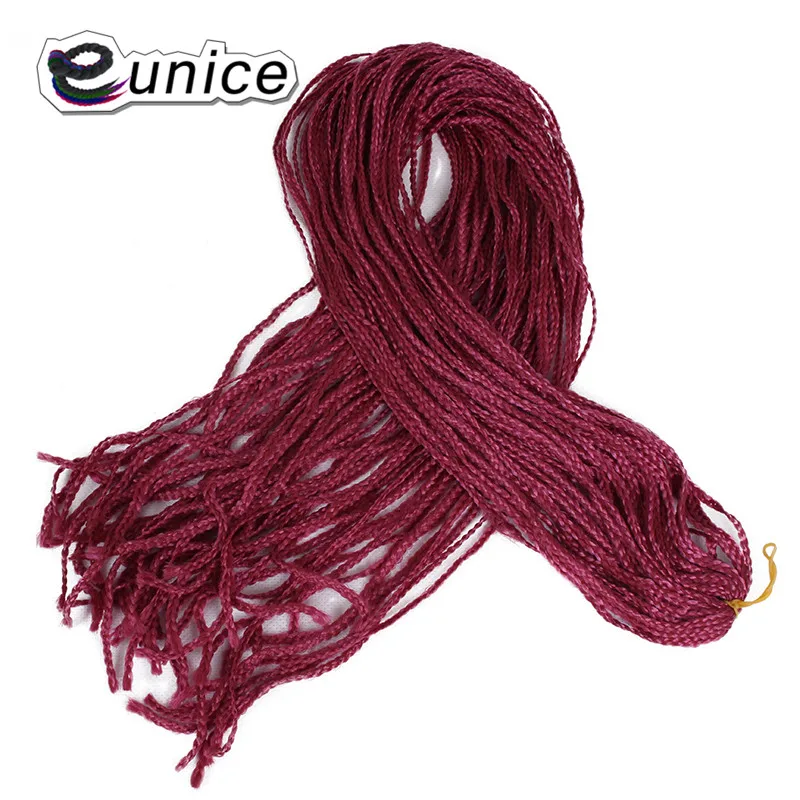Eunice Synthetic Crochet Hair Braided 3S Box Braids Small Size Zizi Hair 28INCH 3pieces/lot High Temperature Fiber Free Shipping