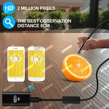 Новейший 8 мм объектив 720 P Android ios эндоскоп камера змея кабель водонепроницаемый светодиодный свет эндоскоп для ремонта автомобиля инспекция труб