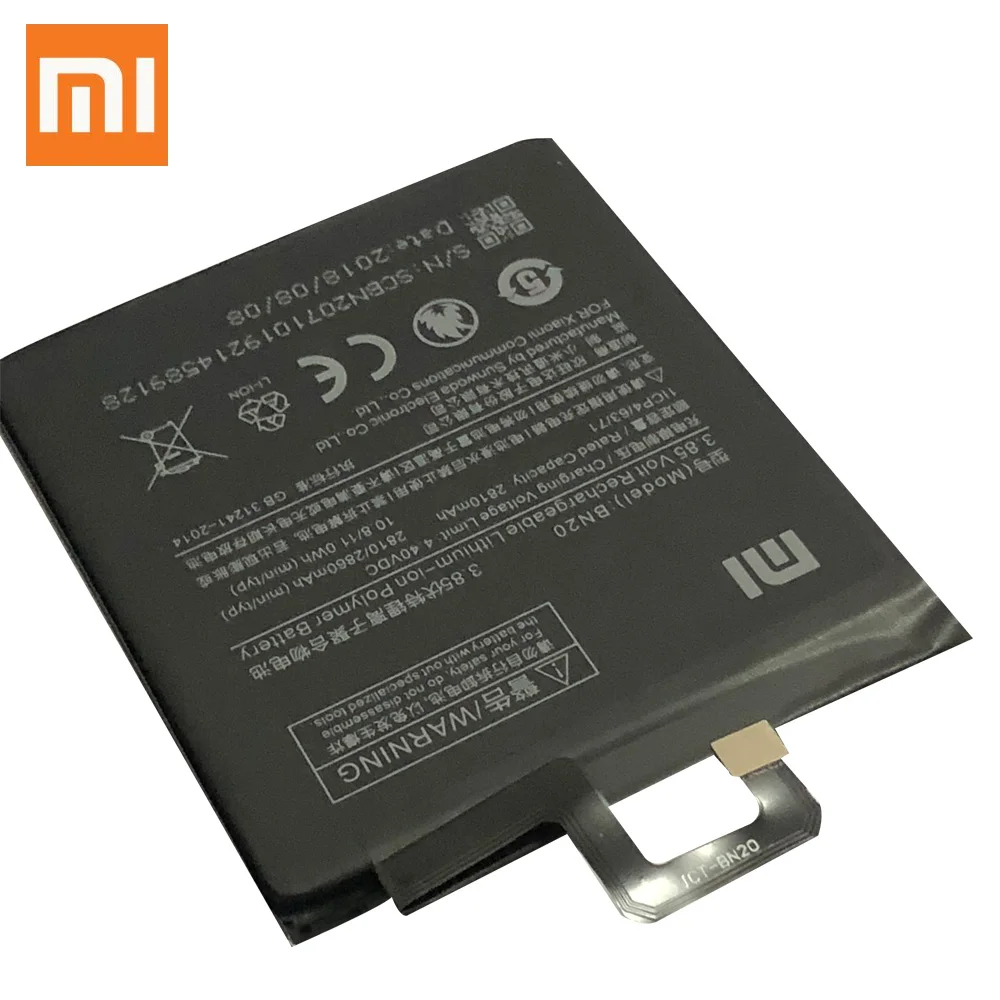 2860mAh Xiao mi BN20 запасная батарея для мобильного телефона Bateria Batterij для Xiaomi mi 5C M5C mi 5C батареи для мобильного телефона