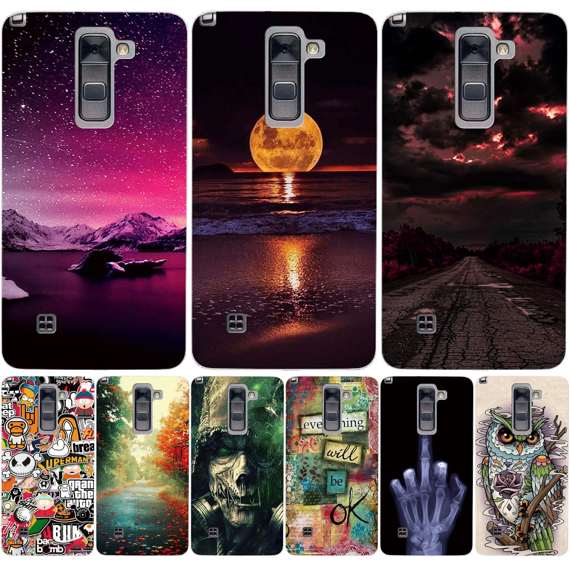 

Case For LG Stylo 2 Case Cover For LG Stylus2 Cover 3D Relief Printing Soft Silicone Back Cover For LG Stylus 2 K520DY Phone Bag