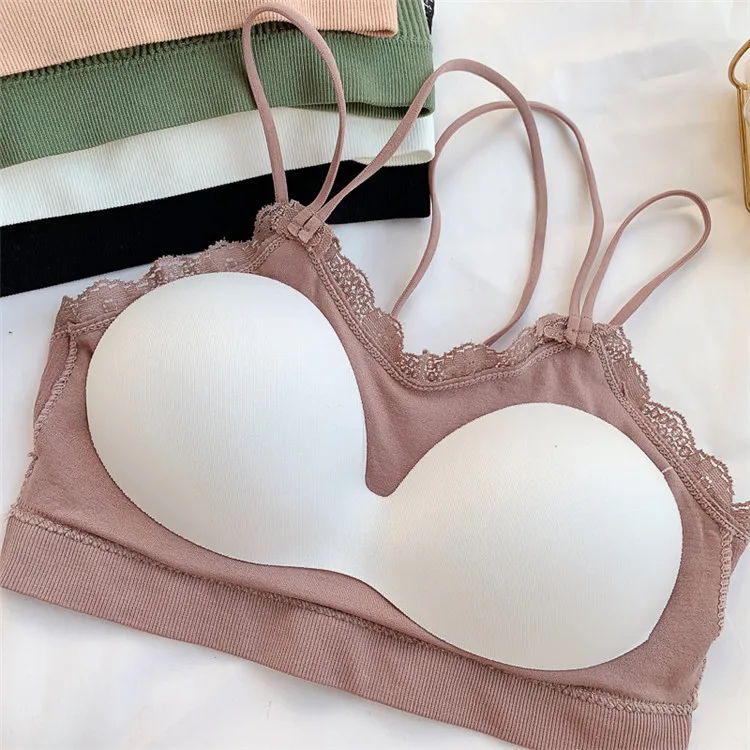 TERMEZY Bra Wire Free Bras For Women Thin Cotton Lace Bralette Seamless Thin Underwear Sexy Lingerie Soft Bras For Women (7)