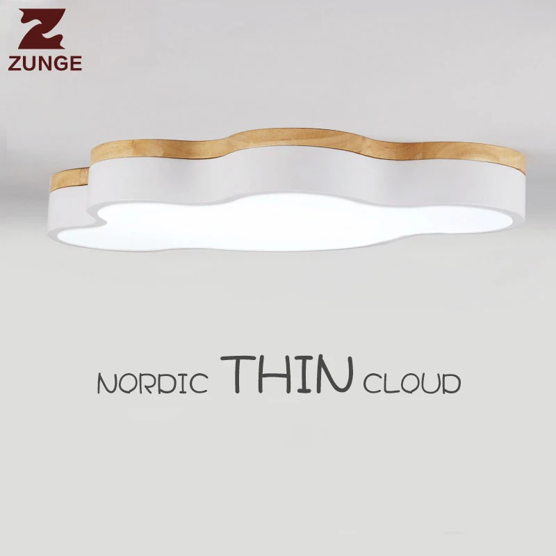 

led ceiling lamp modern for living room bedroom kids room ceiling light children's study cloud iron color changing lamps ZUNGE