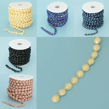 

15m/Roll 10mm Half Round Beads String Artificial Pearls Strands for Garland Spool Beads DIY Craft Wedding Decor