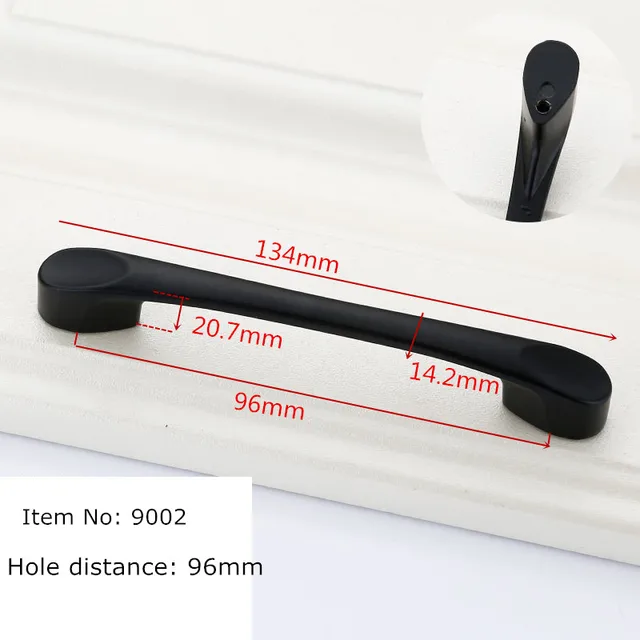 Black Handles for Furniture Cabinet Knobs and Handles Kitchen Handles Drawer Knobs Cabinet Pulls Cupboard Handles Knobs 9002-96