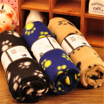 

Pet Dog Cat Blanket Puppy Fleece Cute Warm Soft Towel Mat For Large Dog Puppy Bed Quilt Bath Towel Pet Car Cushion