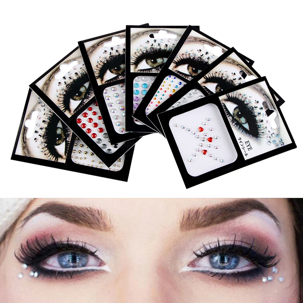 New Body Eyes Makeup Crystal Eyes Sticker Tattoo Eyeliner Diamond