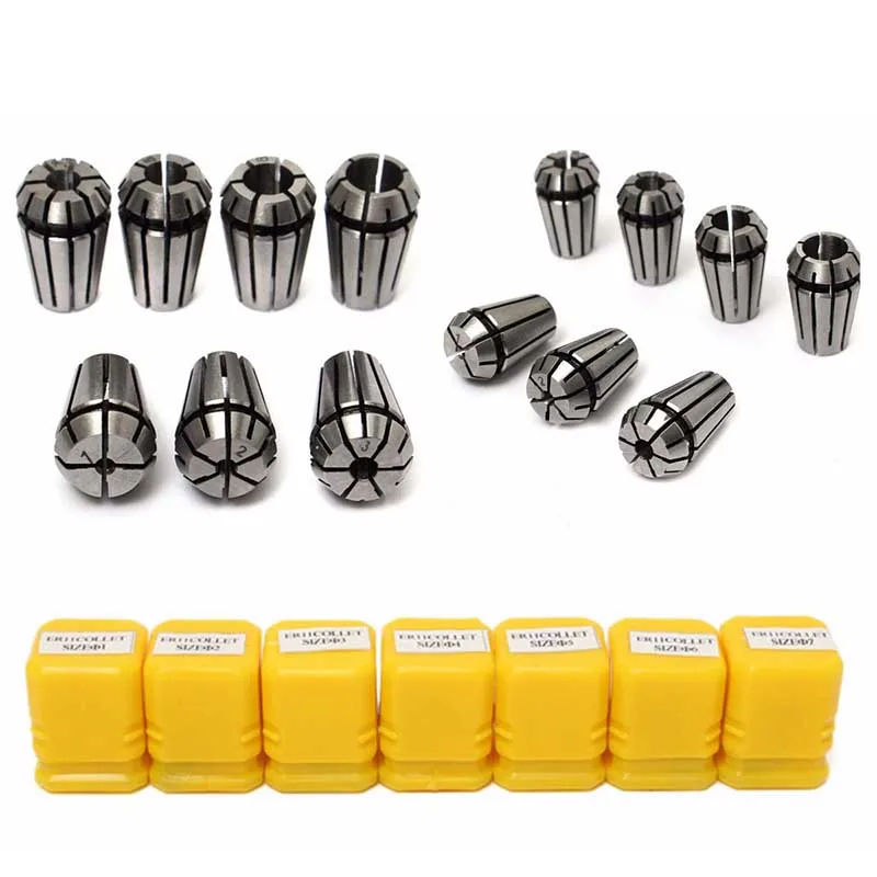 

7pcs High Carbon Steel ER11 Spring Collet 1/2/3/4/5/6/7mm with 5mm ER11A Extension Rod Motor Shaft Holder