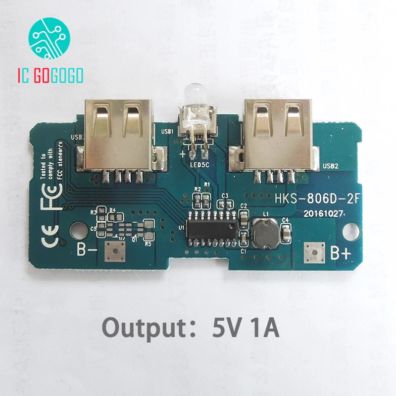 5V 1A Mobile Power Bank Charger Circuit Board Step Up Boost Power