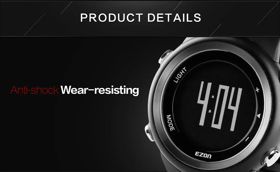 EZON T023 спортивные часы для бега шагомер счетчик калорий монитор цифровые часы для мужчин