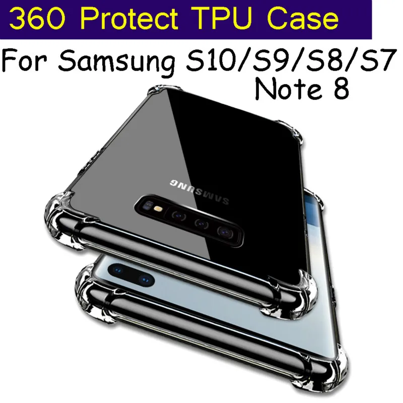 S7 edge S8 plus S9 S10 lite Note9 силиконовый чехол для Samsung Galaxy A6 A7 A8 A9 J5 J6 J7 J8 2018 Прозрачный
