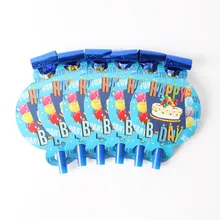 Шляпка с героями мультфильмов, 6 шт./партия, популярные вечерние товары, пластиковый дующий дракон, детский свисток, реквизит для дня рождения