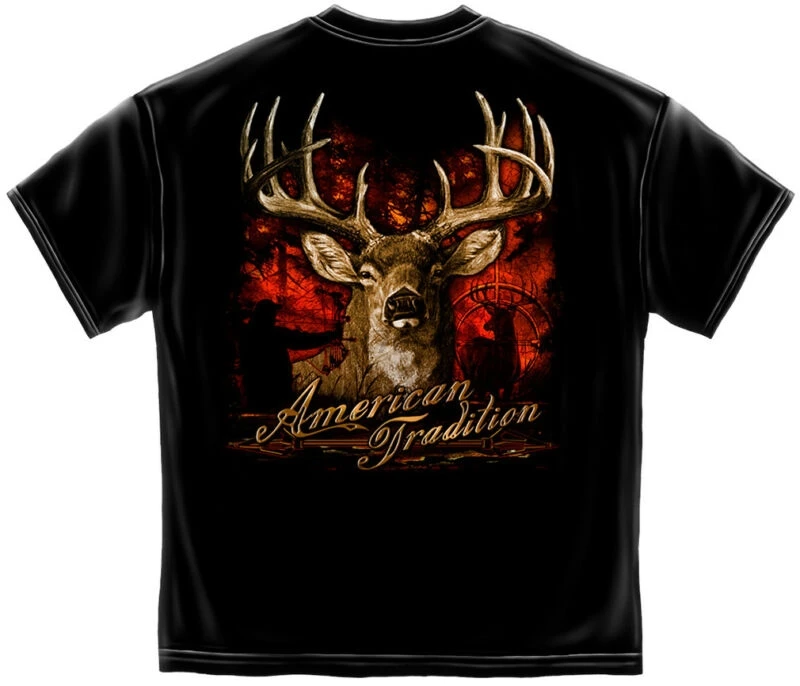 

American Tradition Deer Hunter T Shirt Bow Hunting Archery Big Buck Arrows
