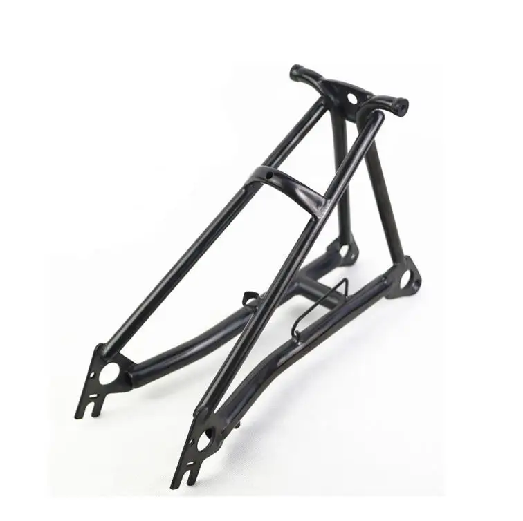 Велосипедная вилка титановый задний треугольник для Бромптона легкий вес 394 г и лучшее качество титановый треугольник для складного велосипеда Бромптон - Цвет: black